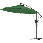 3(m) Cantilever Banana Parasol With Cover Wind Strap Upf50+ | Green