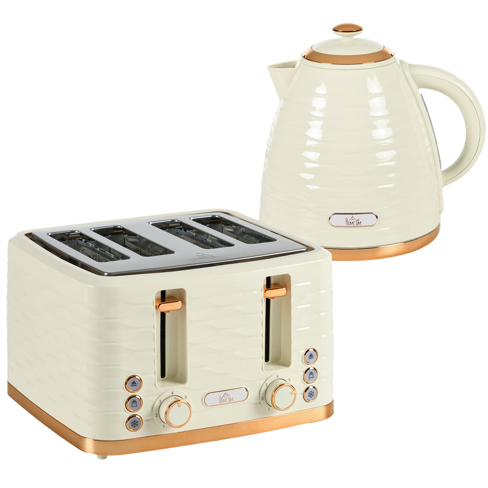 Kettle And Toaster Set 1.7l Boil Kettle And 4 Slice Toaster | One Size