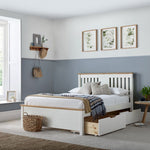 Chester White Wooden Bed With 4 Storage Drawers | Double | White
