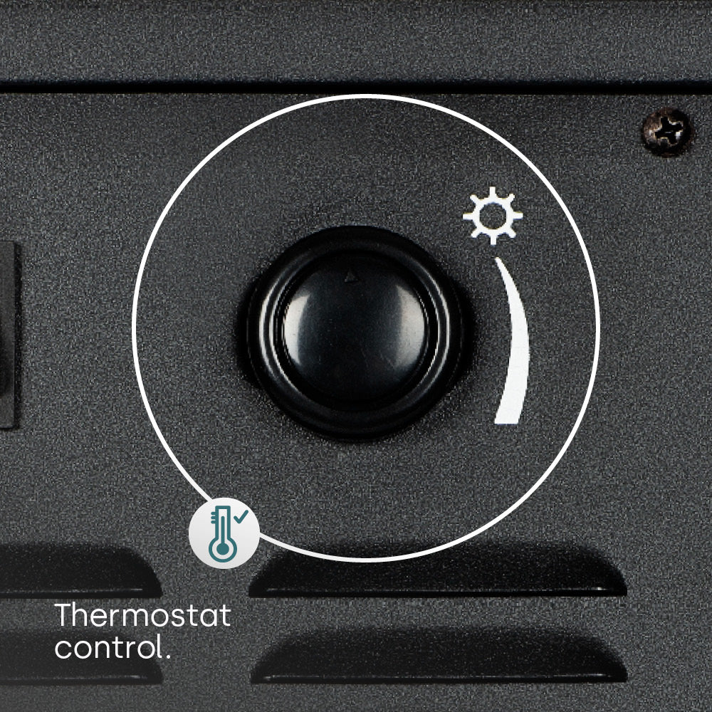 Electric Stove Fireplace 2000w Black With Flame Effect And Thermostat
