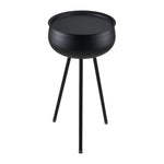Breeins Modern Metal Side Table With Storage