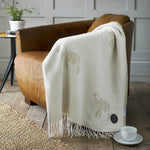 Ram Faux Cashmere Large Throw | White