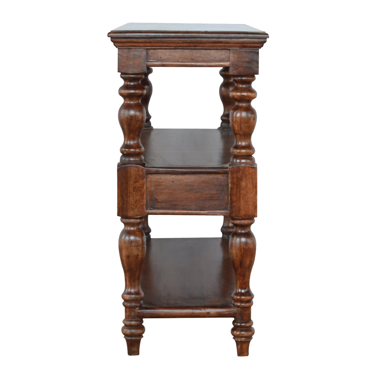 Solid Wood Turned Leg Console Table