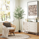 HOMCOM Indoor Artificial Plant, Faux Potted Silk Olive Tree, 180cm