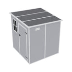 6 X 6ft Durable Pp Outdoor Storage Shed With Lockable Door, Floor, Window & Vent – Weatherproof Plastic Garden Shed