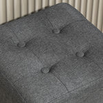 Small Footstool Square Ottoman With Padded Seat