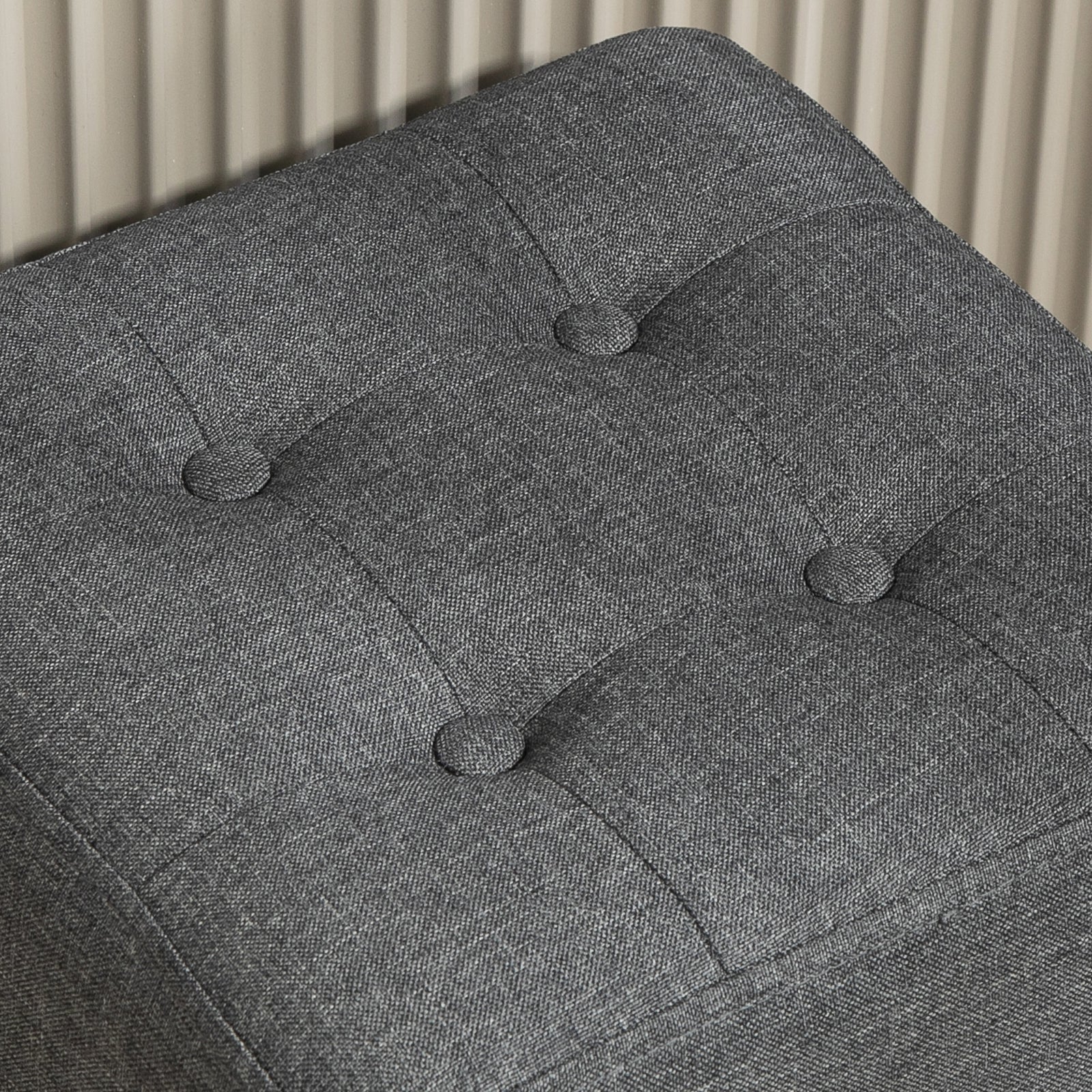 Small Footstool Square Ottoman With Padded Seat