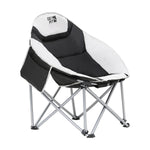 Moon Camping Chair - Portable Outdoor Premium Folding Chair For Adults With Magazine Pocket, Cup Holder & Carry Bag - Heavy Duty Foldable Chair | Single