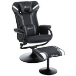 Video Game Chair And Footrest Set With Lumbar Support