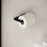 Toilet Roll Holder, Black Matt, Wall-mounted, 8,5 Cm. Collection The Grid