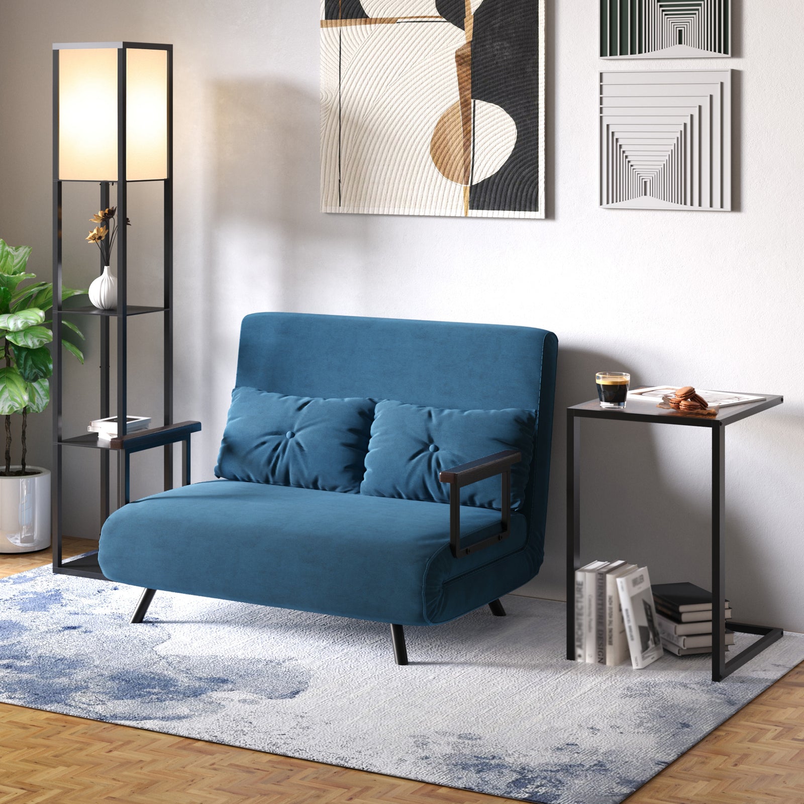 Click Clack 2 Seater Sofa Bed Settee Living Room Guest Room | 100cm