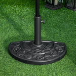 9kg Half Round Parasol Base, Black