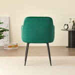 Elegant Miami Dining Table Set With 4 Velvet Charlotte Chairs | Green
