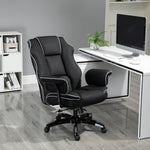 Pu Leather Reclining Office Chair | Black