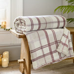 Hounds Check Throw Burgundy – 140x180cm Soft Blanket | 140cm x 180cm | Burgundy