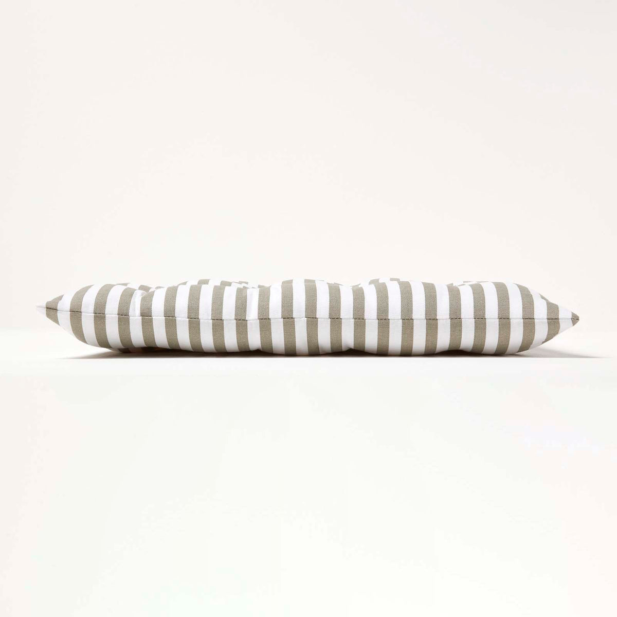 Striped Seat Pad With Straps 100% Cotton, 40 X 40 Cm | Set of 1 | Grey & White