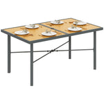 150x90cm Outdoor Table, Wood Effect, Rust-resistant