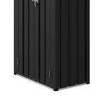 Metal Garden Storage Cabinet 2.6×1.5 Ft Outdoor Shed With 2 Shelves, Lockable Double Doors