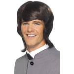 60s Male Mod Wig, Brown | Long | Brown