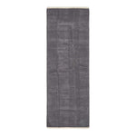 Plain Chenille 100% Cotton  Rug With Natural Trim | 200cm | Dark Grey