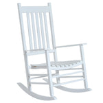 Porch Rocking Chair Wooden Rocker | White