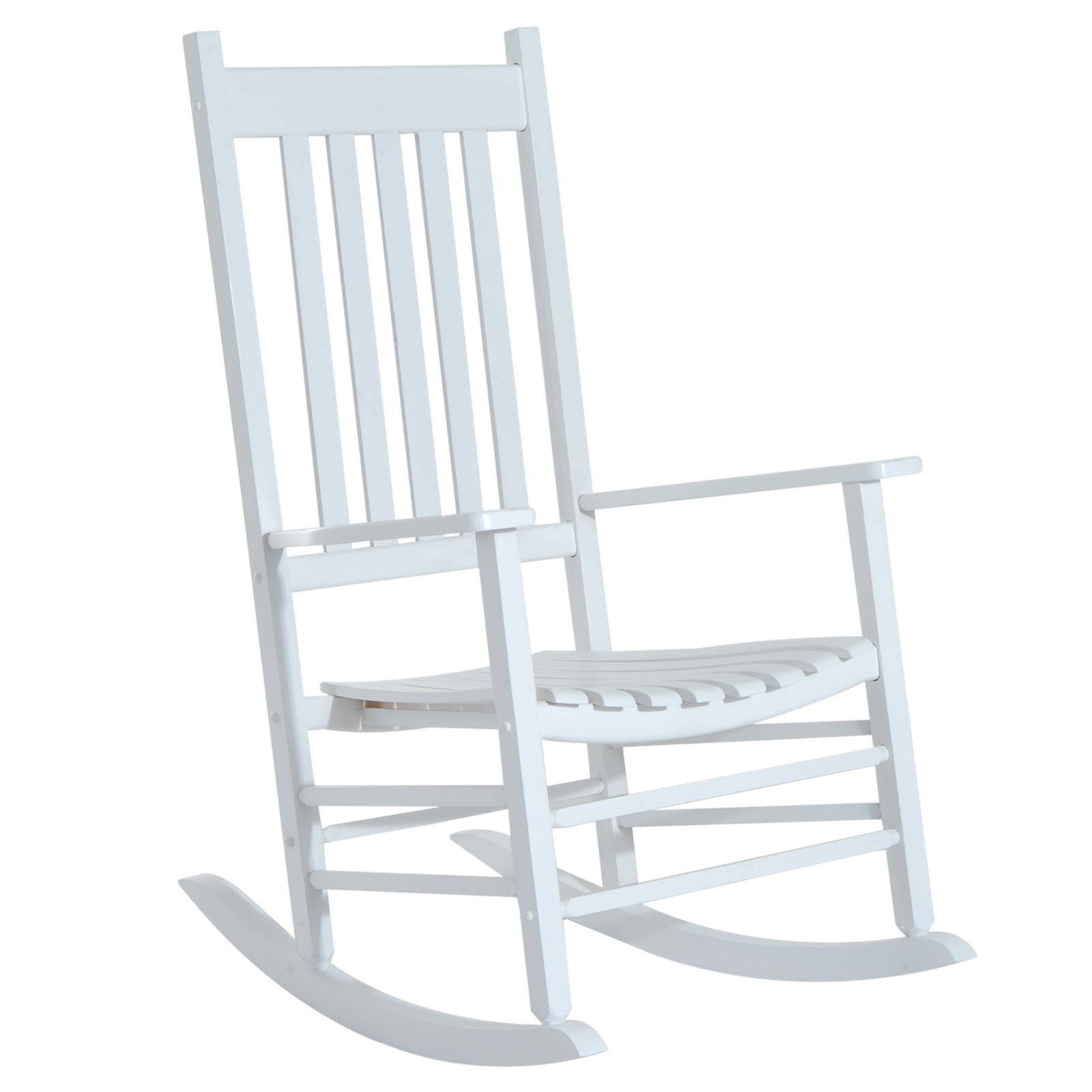 Porch Rocking Chair Wooden Rocker | White