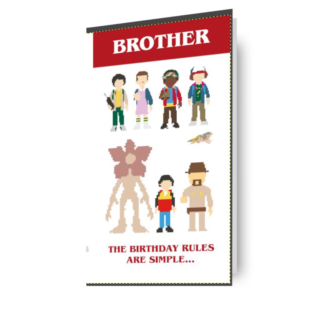 Stranger Things Brother Birthday Card Official Product