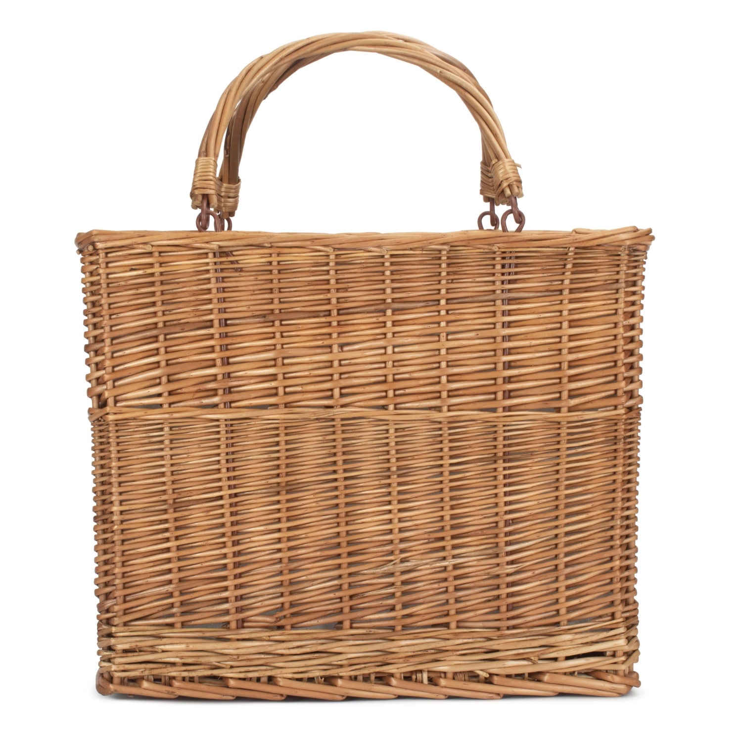 Green Tweed Rectangular Cooler Wicker Basket