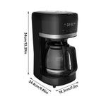 Programmable Drip Coffee Maker With Digital Display And 1.5l Glass Carafe