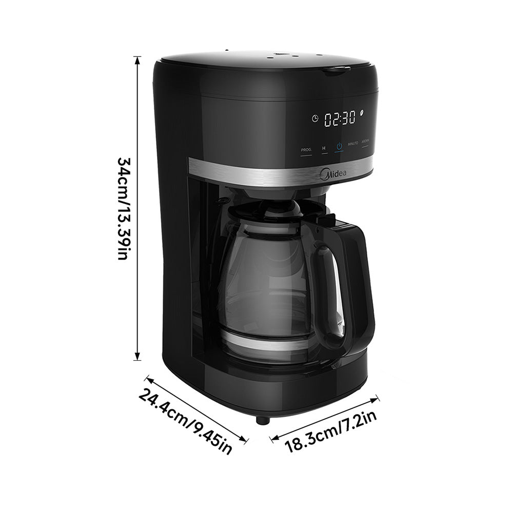 Programmable Drip Coffee Maker With Digital Display And 1.5l Glass Carafe