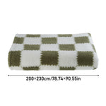 Green And White Checkered Super Soft Cozy Throw Blanket – Plush Lightweight Throw With Multiple Size Options | Extra Large