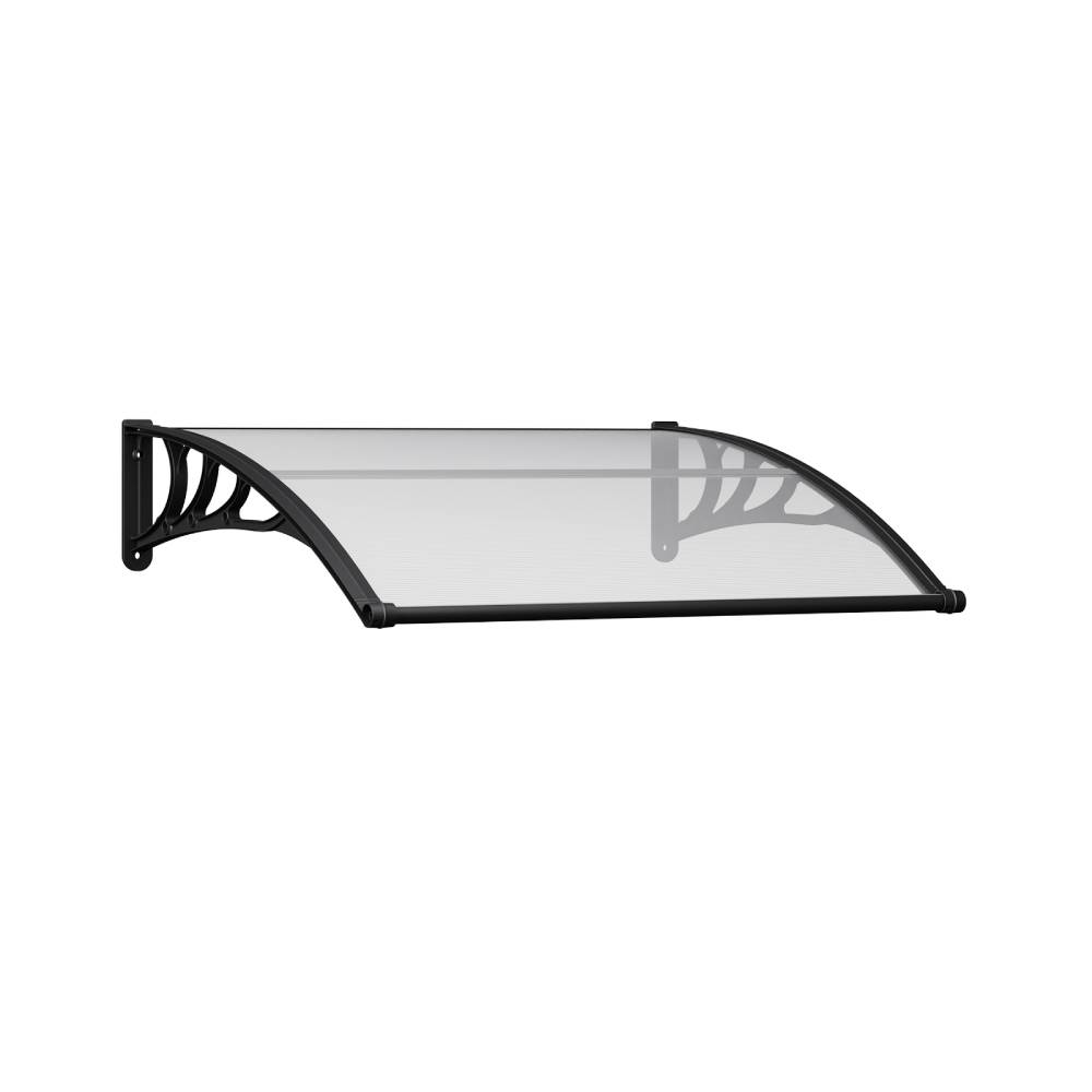 Clear Outdoor Door Canopy Window Awning With Drainage Channel 100/120/150/200cm W X 100cm D | 120cm | Clear