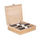 Clear Varnish Wooden Bottle Box | Large | Brown