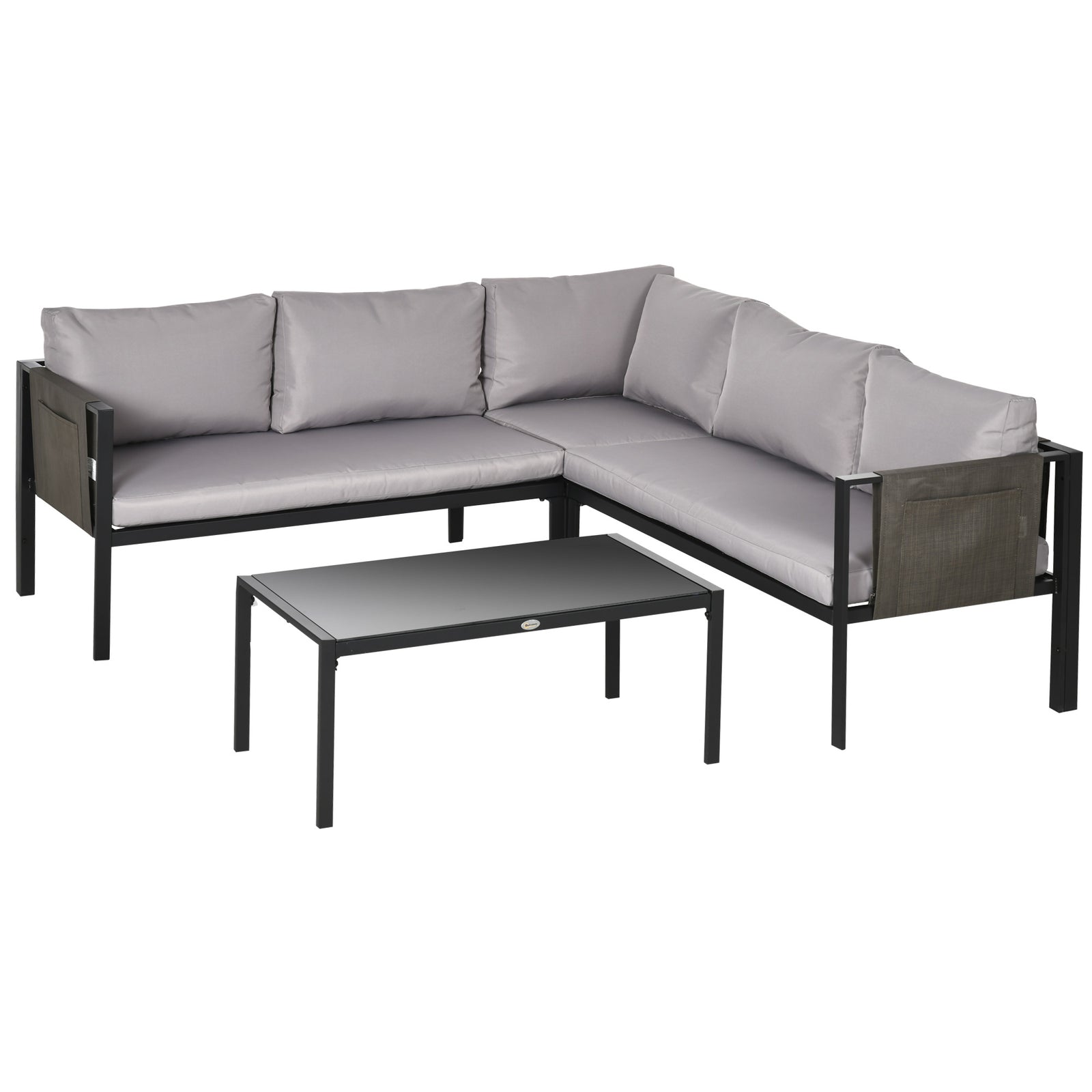 4 Piece Garden Furniture Setwith Breathable Mesh Pocket