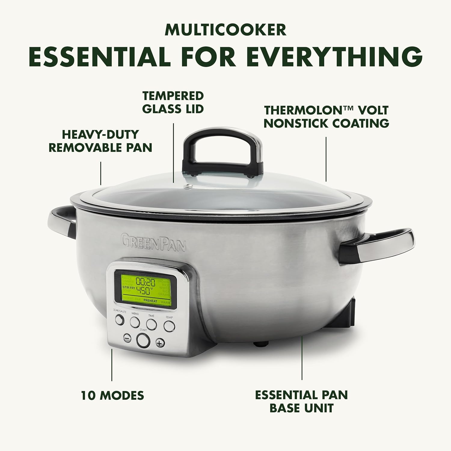 Elite Omnicooker, Pfas Free Ceramic Non-stick With 5.6l Capacity | Silver