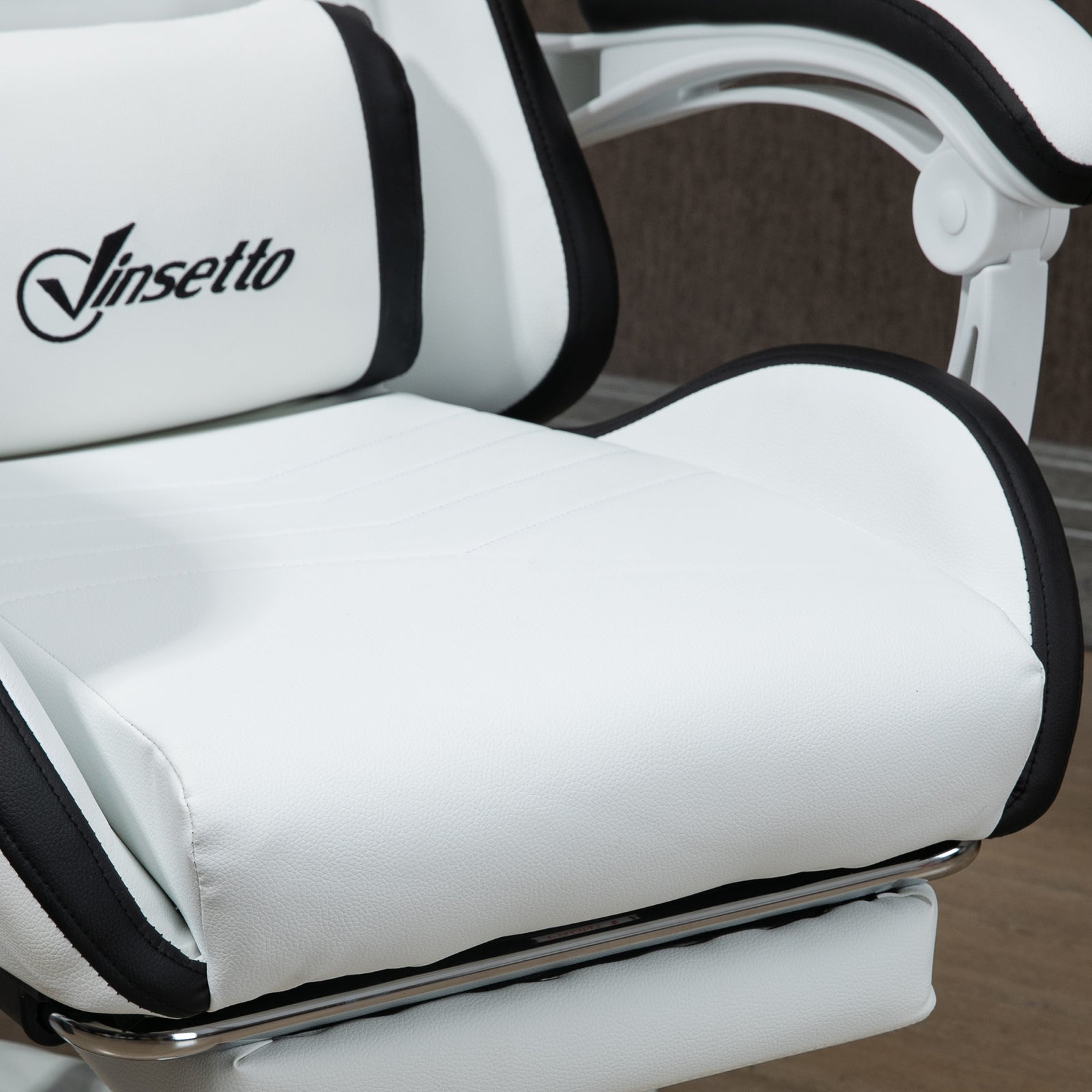 Reclining Pu Gaming Chair W/ Headrest | Black
