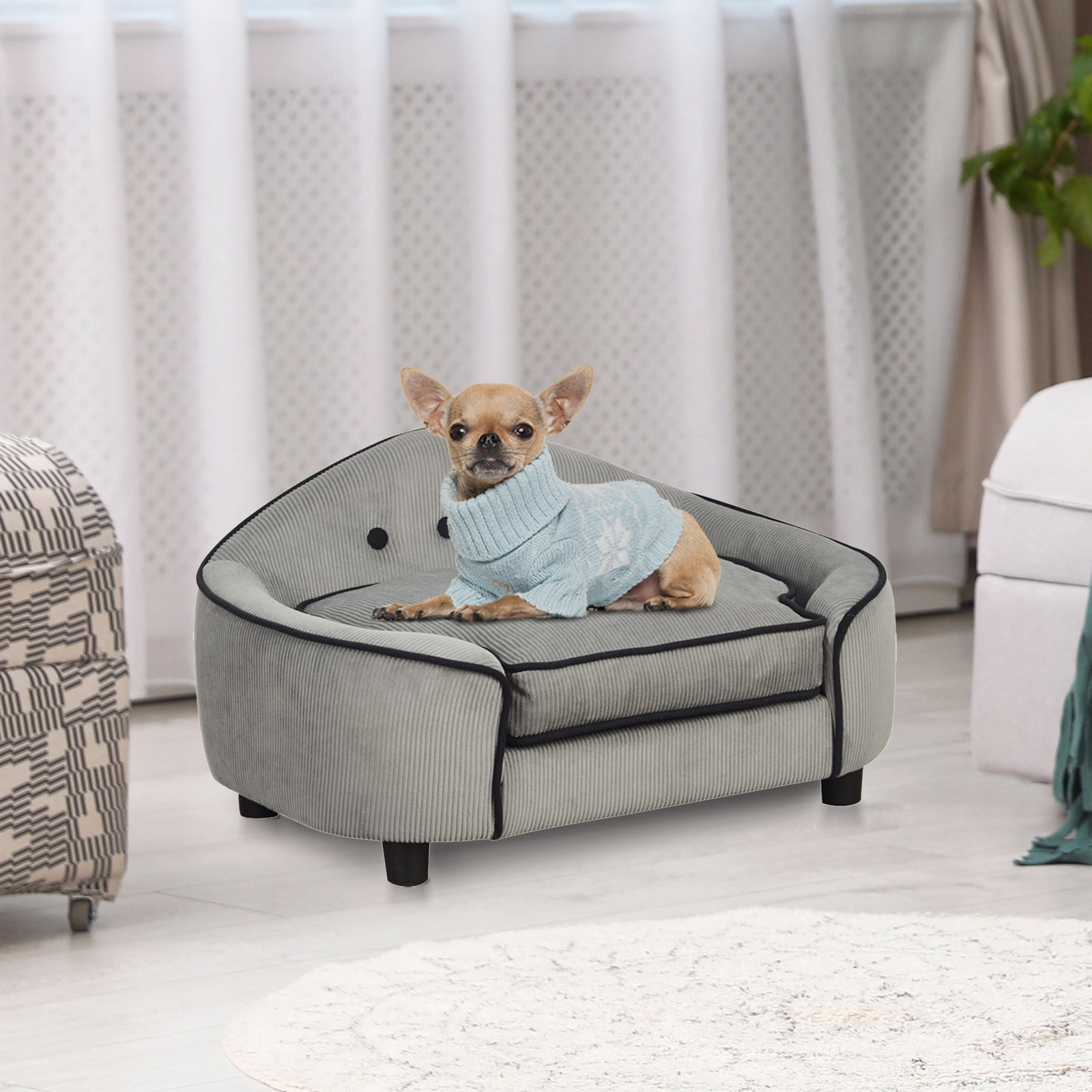 Dog Sofa Puppy Chair Kitten Bed Lounge W/ Cushion, For Xs And S Dogs