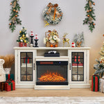 3-sided Electric Fireplace Suite With Fire Surround, Tv Stand Cabinet & Storage Shelf Heater