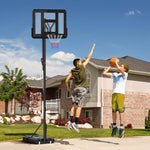 2.35-3.05m Basketball Hoop And Stand With Wheels | Black