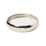 HOMESCAPES Silver Hammered Vanilla Scented Candle - 15 Cm