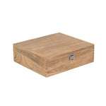 Three Bottle Oak Effect Wooden Box