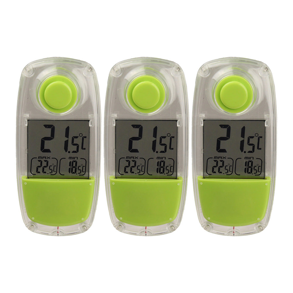 Solar Window Thermometer 3 Pack - Waterproof - °c Or °f