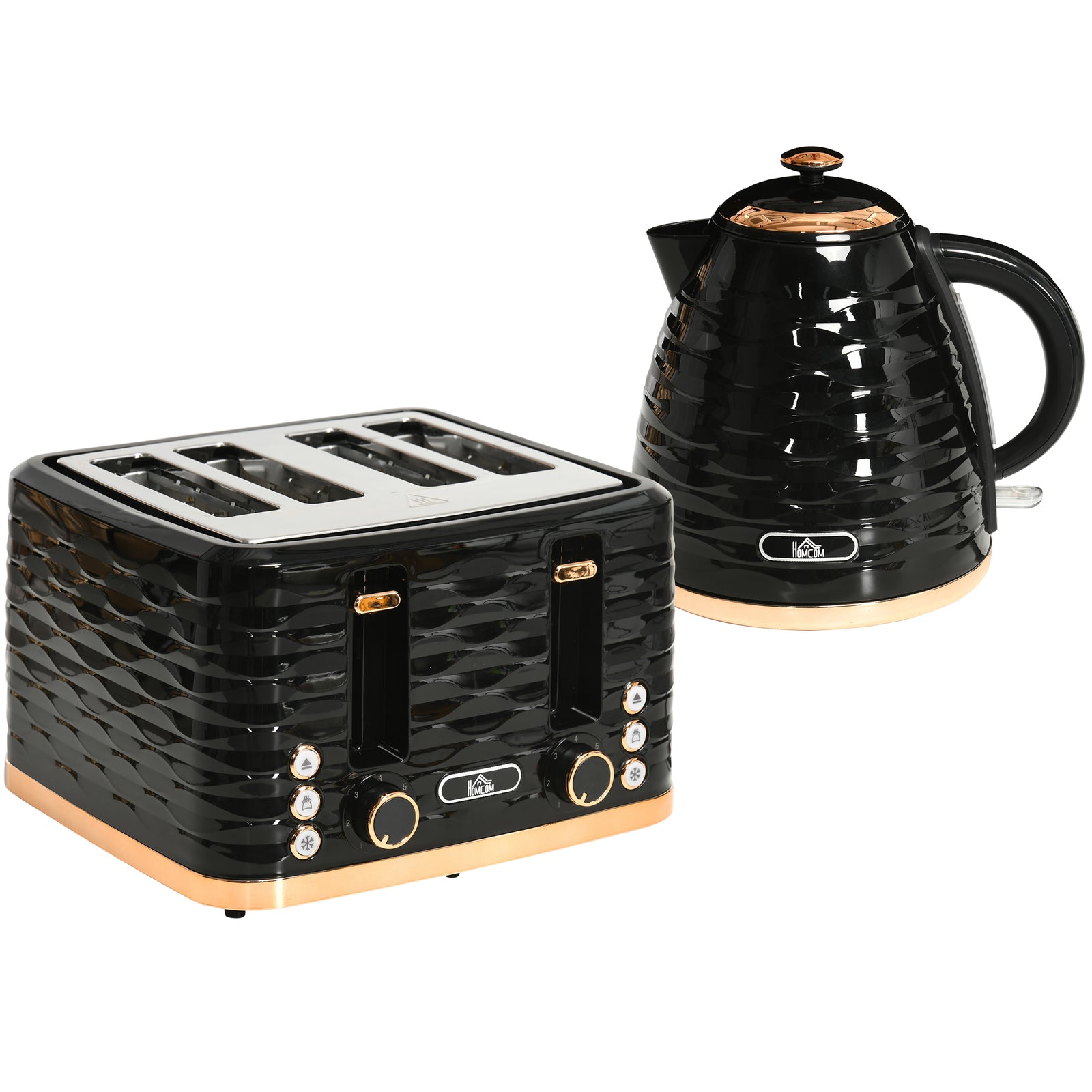 Kettle And Toaster Set 1.7l Boil Kettle And 4 Slice Toaster | One Size