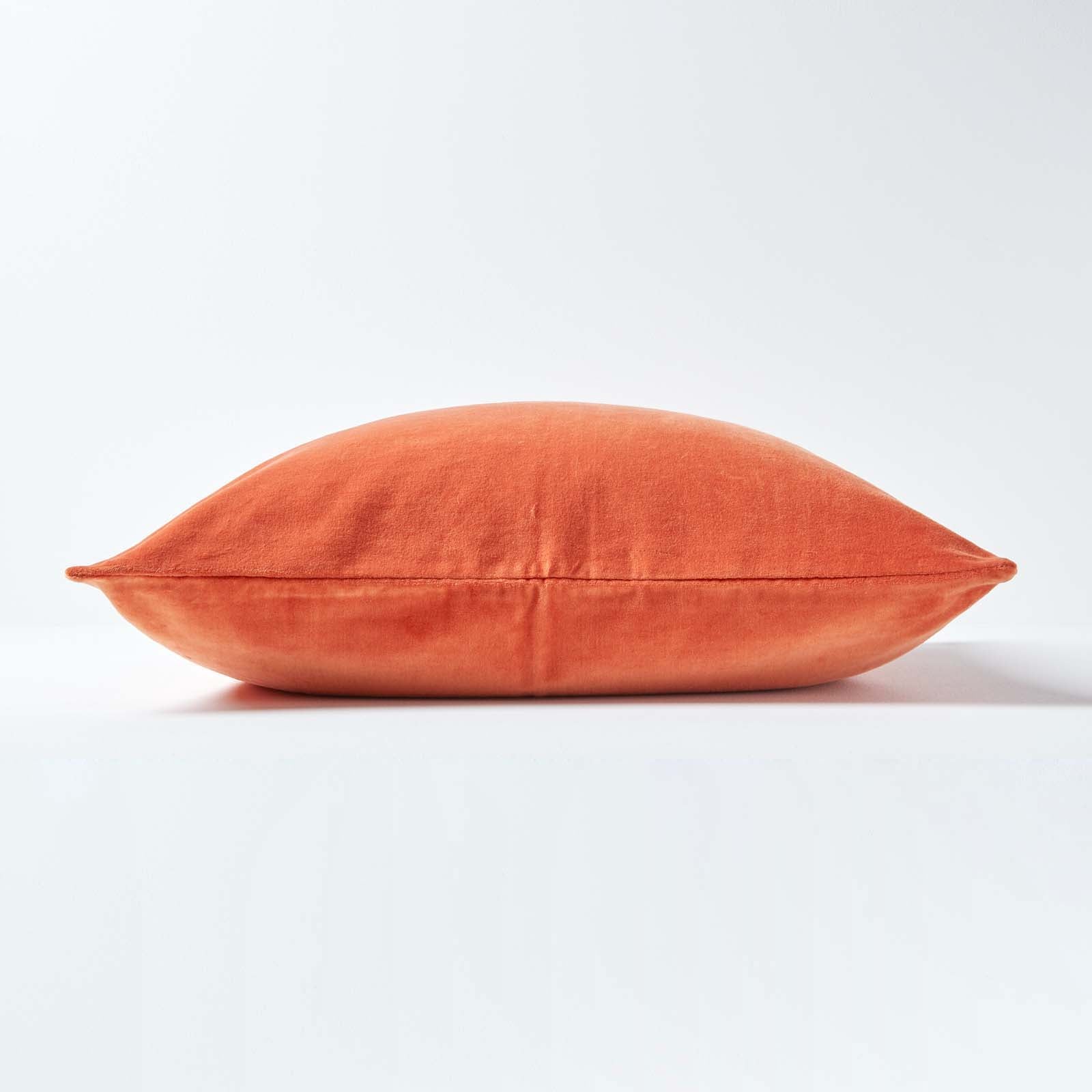 Luxury Cotton Velvet Cushion Cover | 40cm x 40cm | Burnt Orange