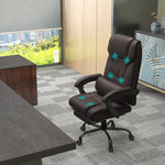 Pu Leather Massage Office Chair 6 Vibration | Brown