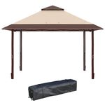 4 X 4m Outdoor Pop-up Canopy Tent Gazebo Adjustable Legs Bag | Coffee