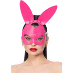 Pink Mock Leather Rabbit Mask