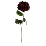 95cm Glass Bubble Vase With Red Chrysanthemum Artificial Flowers