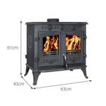Cast Iron Wood And Charcoal Burning Stove | 10kw | Cast Iron