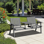 2-seater Wooden Garden Bench W/ Armrest